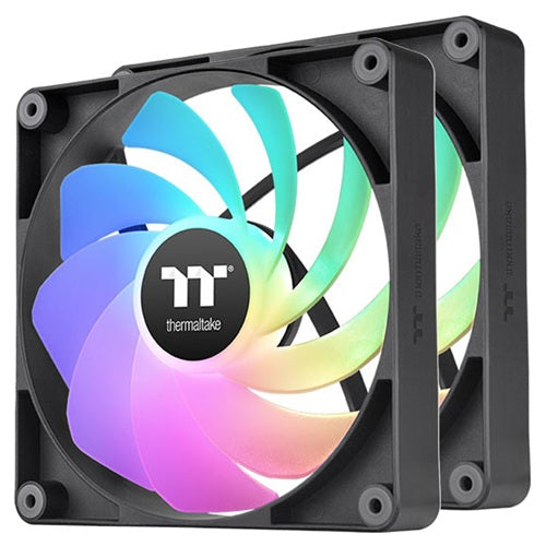 Thermaltake CL-F174-PL14SW-A, CT140 Reverse ARGB Sync PC Cooling Fan, Fan Size: 140mm, PWM, Airflow: 94.95CFM, Noise: 32.8dBA, Pack of 2, Black, 2 Year Warranty