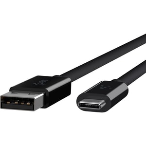 Belkin 3.1 USB-C to USB-A Cable (1M) (USB Type-C) - (F2CU029bt1M-BLK), 60W, 10Gbps, Thunderbolt 3, Samsung Galaxy, iPad, MacBook, 2 Years Warranty