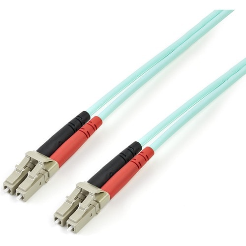 StarTech A50FBLCLC3 ,3m 10 Gb Aqua Multimode 50/125 Duplex LSZH Fiber Patch Cable - LC to LC OM3 50 Micron Fiber Optic Patch Cord - 3 meter