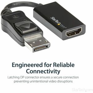 StarTech.com DisplayPort to HDMI Adapter - DP to HDMI Converter - UHD 4K 60Hz - Connect your DP computer to an HDMI display using this converter which supports Ultra HD resolutions