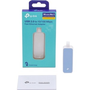 TP-LINK USB 2.0 to 100Mbps Ethernet Network Adapter 1 USB 2.0 connector 1 10/100Mbps Ethernet port