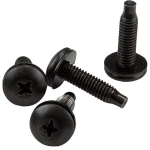 StarTech.com SERVER RACK SCREWS AND CLIP NUTS - 10-32 RACK MOUNT SCREWS AND SLIDE-ON CAGE NUTS - 50 PACK - MOUNT SERVER NETWORKING AND A/V EQUIPMENT WITH THESE HIGH QUALITY CLIP NUTS SCREWS