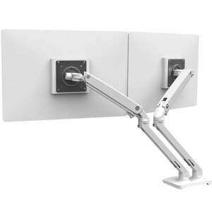 ERGOTRON MXV DESK DUAL MONITOR ARM (WHITE)
