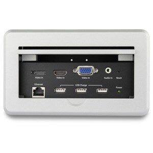 Conference Table Connectivity Box For A/V - HDMI / VGA / DisplayPort Inputs - HDMI Output - 4K
