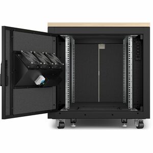 APC NETSHELTER SOUNDPROOF 12U SERVER RACK ENCLOSURE MAPLE