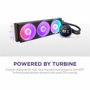 NZXT Kraken Elite 360 RGB V2 - 360mm AIO liquid cooler w/ Display and RGB Core Fan - Single Frame Black