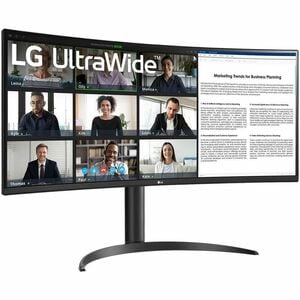 LG 34WR55QK-B 34IN 5MS 100HZ QHD 3440x1440 CURVED ULTRAWIDE MONITOR HDMI DISPLAYPORT 1.4 USB-C HAS HDR10 VESA 3 YEAR WARRANTY