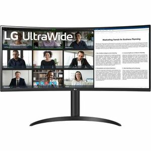 LG 34WR55QK-B 34IN 5MS 100HZ QHD 3440x1440 CURVED ULTRAWIDE MONITOR HDMI DISPLAYPORT 1.4 USB-C HAS HDR10 VESA 3 YEAR WARRANTY