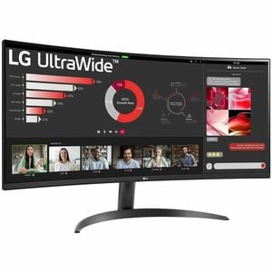 LG 34WR50QK-B 34IN 5MS 100HZ QHD (3440x1440) CURVED ULTRAWIDE MONITOR HDMI DISPLAYPORT 1.4 HDR10 VESA 3 YEAR WARRANTY