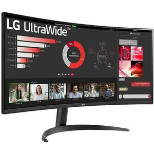 LG 34WR50QK-B 34IN 5MS 100HZ QHD (3440x1440) CURVED ULTRAWIDE MONITOR HDMI DISPLAYPORT 1.4 HDR10 VESA 3 YEAR WARRANTY