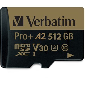 Verbatim Micro SDXC 512GB Class 10 UHS-I A2 V30 U3 /w Adaptor