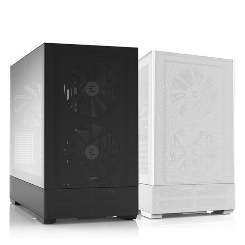 Zalman P30 AIR BLACK, Mini-Tower, Tempered Glass, Drive Bays: 2x Combo (3.5" or 2.5"), 3x 2.5", Expansion Slot: 5, Motherboard Support: mATX / Mini-ITX, Pre-Installed Fan: 3x 140mm ARGB, 1 Year Warranty