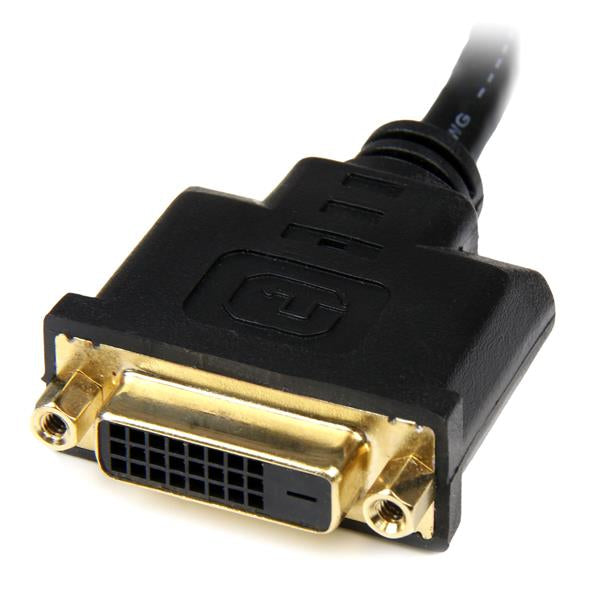 Startech HDDVIMF8IN, 8" HDMI to DVI-D Video Cable Adapter, HDMI Male to DVI Female Adapter, 1 Year Warranty