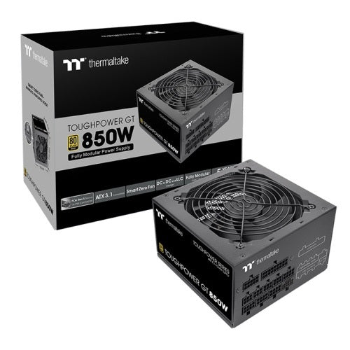 Thermaltake PS-TPT-0850FNFAGA-3, TOUGHPOWER GT, 850W, 80 Plus Gold, Fully Modular, Fan Size: 120mm, MTBF: 100,000 Hours, 5 Year Warranty