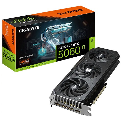 Gigabyte GV-N506TGAMING OC-16GD, Nvidia GeForce RTX 5060 Ti, 16GB GDDR7, Core Clock: 2647MHz, Cuda Core: TBD, 1xHDMI, 3xDP, PSU: 650W, PCIe5.0, 3 Year Warranty