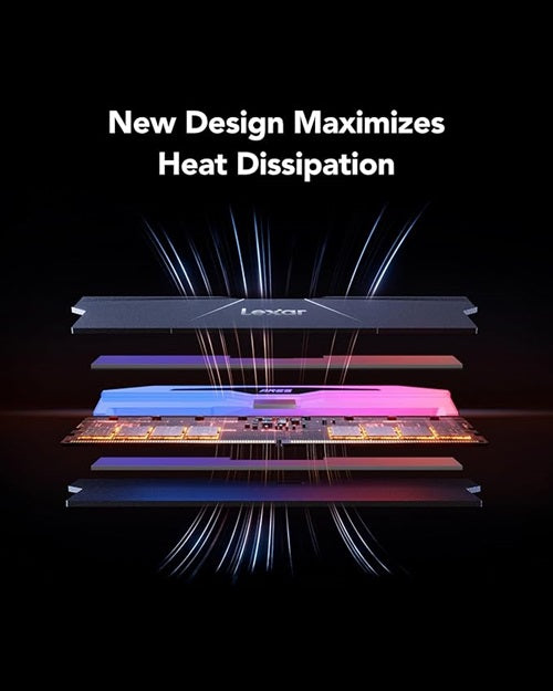 Lexar LD5U24G76C38BR-RGD, Ares RGB G2, UDIMM, DDR5 48GB(2x24GB), 7600MHz, CL38, Limited Lifetime Warranty