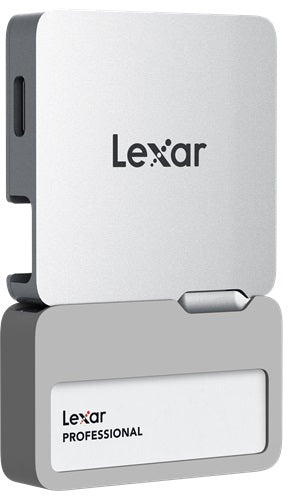 Lexar LSL400S001T-RNSNG, SL400 Professional Go Portable SSD with Hub, 1TB, USB 3.2, Read Speed Up to 1050MB/s, Write Speed Up to 1000MB/s, Silver, 5 Year Limited Warranty
