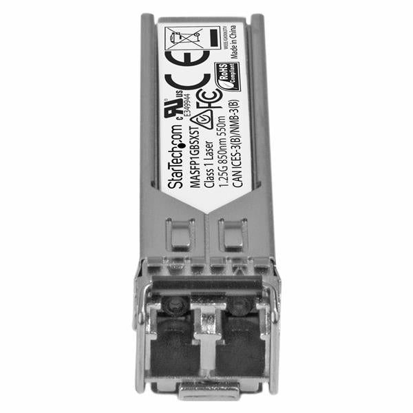 StarTech MASFP1GBSXST, Cisco Meraki MA-SFP-1GB-SX, Form Factor: Plug-in Module, Cabling Type: 1000Base-SX, Full Duplex, Networks:1 Gbps, MTBF: 1,967,709 hours, Silver, 1 Year Warranty