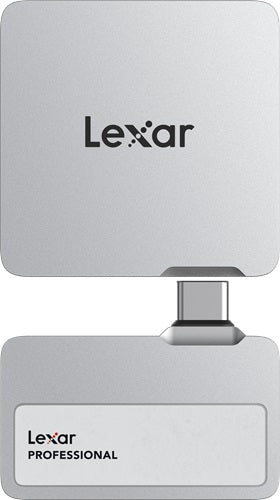 Lexar LSL400S001T-RNSNG, SL400 Professional Go Portable SSD with Hub, 1TB, USB 3.2, Read Speed Up to 1050MB/s, Write Speed Up to 1000MB/s, Silver, 5 Year Limited Warranty