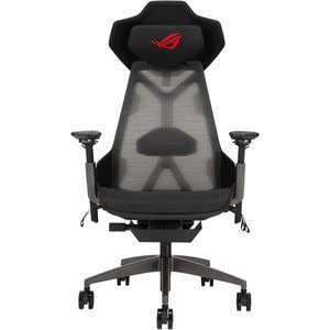 ASUS ROG Destrier Core ergo gaming chair with futuristic cyborg aesthetic versatile seat adjustments for the perfect posture and crafted from durable polyamide nylon and breathable mesh