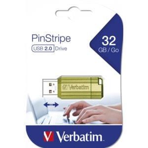 VERBATIM Store n Go Pinstripe USB 2.0 Drive 32GB - Eucalyptus Green