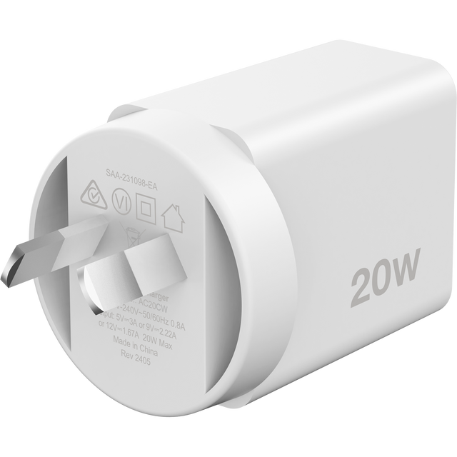 2x Comsol 20W USB-C Wall Charger White