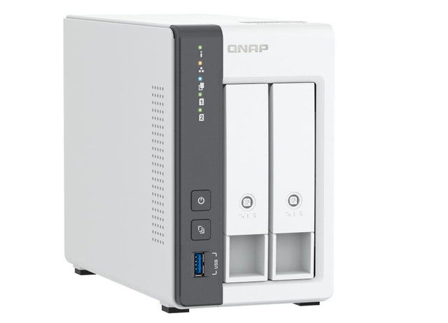 QNAP TS-216G 2-Bay NAS Storage System, 2.5GbE, Quad-Core 2.0GHz, 4GB RAM, Hot-Swappable, AI-Powered, RAID Support, USB One-Touch Backup