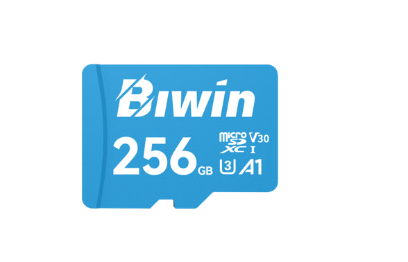 BIWIN MS100 256G microSD3.0 Read & Write Speed up to 100MB/s & 50MB/s case pack25/100 C10/U3/V30/A1 (64 GB-256 GB)