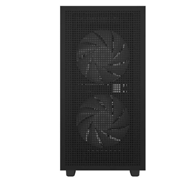 DeepCool CH360 Black Micro ATX Case, Tempered Glass Window, 1x USB 3.0, 1x USB-C, HD Audio, 2x 140mm ARGB and 1x 120mm ARGB Pre-installed Fans