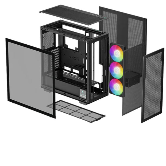 DeepCool MORPHEUS Modular High Airflow ATX Case, 1xPre-Installed Fans, USB3.0×4, Audio×1, Type-C×1