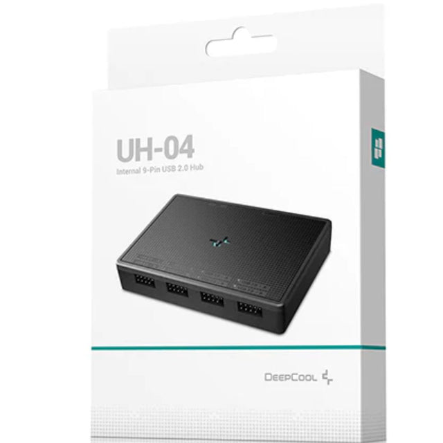 DeepCool UH-04 9-Pin USB 2.0 Hub, Magnet & Screw Fixation, USB2.0-9PIN×1,USB Type-C×1,USB2.0-9PIN×4