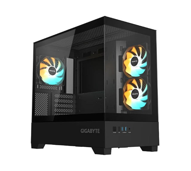 Gigabyte C201 PANORAMIC, Mid Tower, mini-ITX/m-ATX, Black, H431x W242x D430 mm, 5 Slots, USB 3.0 x2, H=502 W=313 D=525 mm