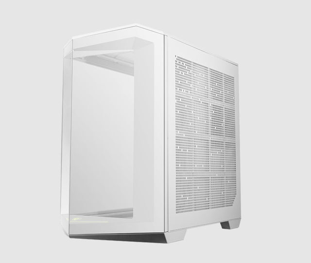 MSI MAG PANO 100R PZ WHITE Micro ATX Case, 2 x USB 5Gbps , 1x USB C 20Gbps, 1 x Audio-Out / Mic,, 3x 2.5", 2x 3.5", Micro ATX / Mini ITX(NEW)