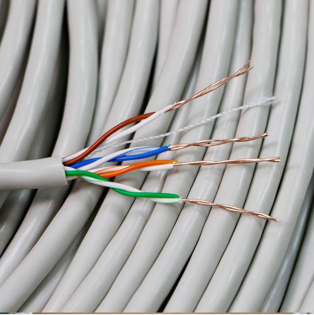 8Ware Cat5E Solid Copper Cable Roll on Box 100m with Dispenser 24AWG 4 Pairs Blue