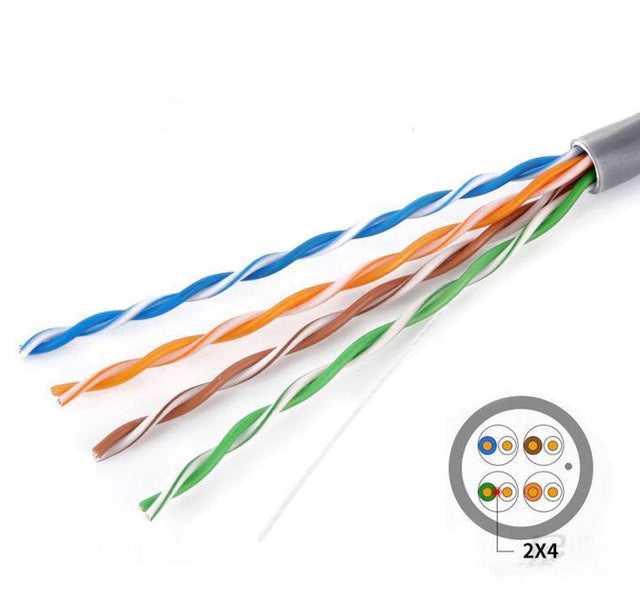 8Ware Cat5E Solid Copper Cable Roll on Box 100m with Dispenser 24AWG 4 Pairs Blue