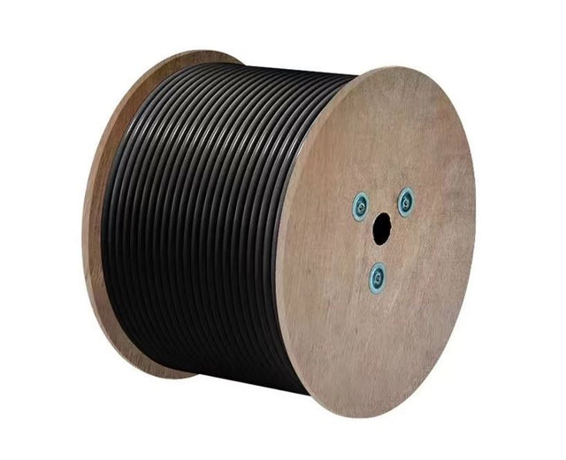 8Ware 350m CAT6A Ethernet Outdoor Underground Shielded External LAN Cable Roll on Rell Box Black Copper Twisted Core PE Jacket 23AWG >305m