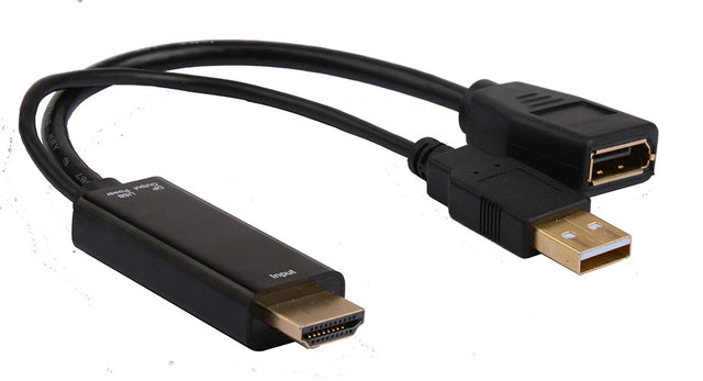 8Ware 4K HDMI to DP DisplayPort Male to Female Active Adapter Converter Cable USB powered