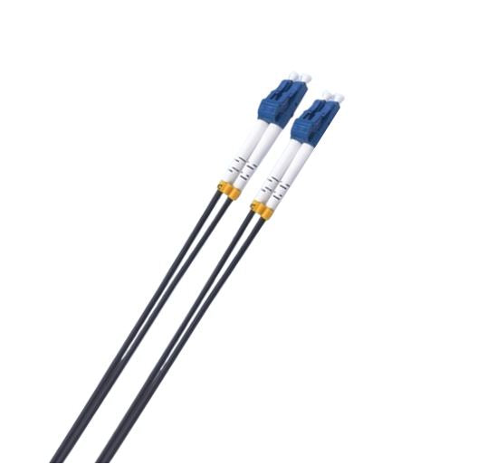 8ware Fibre UPC LC-LC Singlemode Dual-core Optic Duplex Armored Low smoke zero halogen (LSZH) cable Black 20M