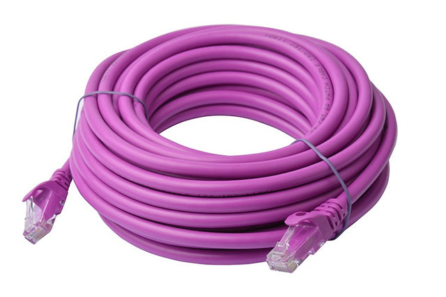 8Ware CAT6A Cable 10m - Purple Color RJ45 Ethernet Network LAN UTP Patch Cord Snagless