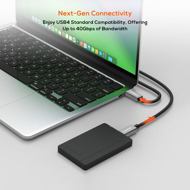 mbeat Tough Link 1m USB 4.0 USB-C Cable - Space Grey Video Resolution: Maximum 8K/60Hz