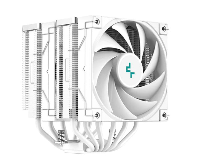 DeepCool AK620 Digital White High Performance Dual Tower CPU Cooler, 6 Copper Heat Pipes, 2x 120 FDB Fans, LGA2066/2011-v3/1851-1155/AM4/AM5