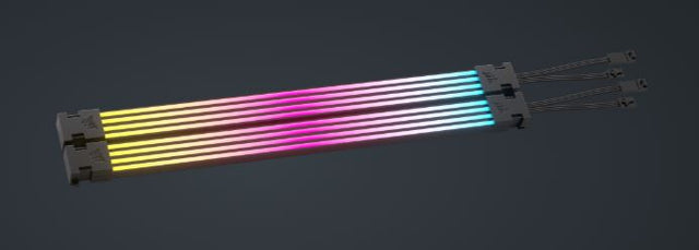 Corsair (LSCorsair ARGB PSU Cable Strips: 2x230mm, 100 ARGB LEDs/strip, 5V ARGB/iCUE