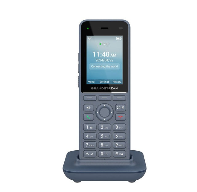 Grandstream WP826 Cordless Wi-Fi IP Phone with Integrated Dual-Band Wi-Fi, 12-Hour Talk Time, 3 SIP Accounts, 3 Lines, HD Voice, Bluetooth