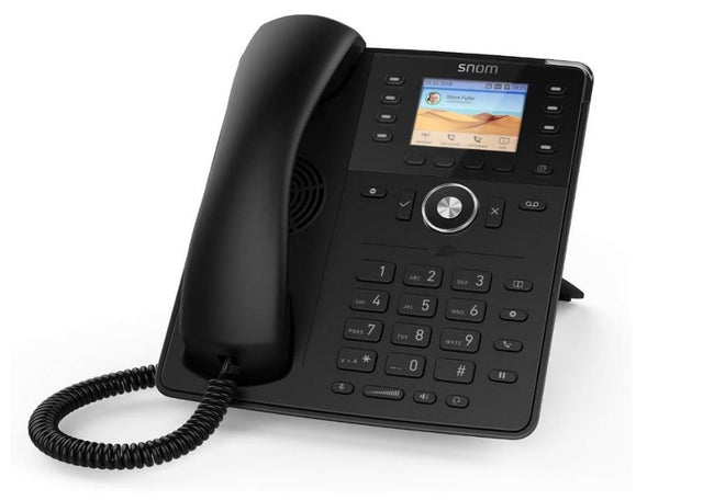 SNOM D735 SIP Desk Telephone, l 2.7 Inch TFT Display, 32 Self-Labeling Function Keys (8 Physical), Black