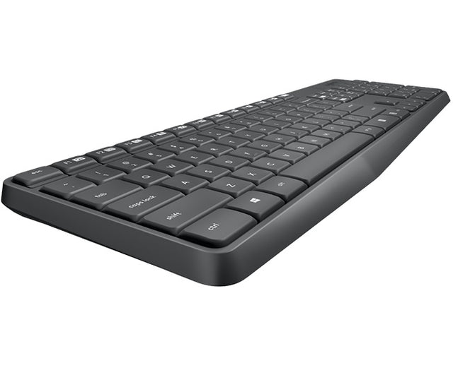 Logitech MK235 Wireless Keyboard and Mouse Combo 2.4GHz Wireless Compact Long Battery Life 8 Shortcut keys