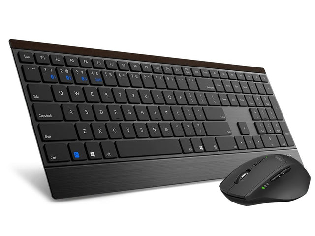 RAPOO 9500M Bluetooth & 2.4G Wireless Keyboard Mouse Combo Black- Multi-Device connection - Adjustable1600DPI 4.5mm Ultra-Slim. 12 Months Battery Life