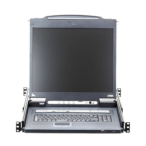Aten 17" 1U Local/Remote Share Access 8-Port Single Rail LCD KVM over IP Switch