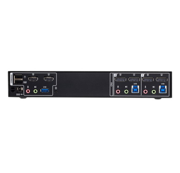 Aten CM1942-AT-U 2-Port 4K DisplayPort Dual Display Mini-Matrix Boundless KVM Switch, Resolutions up to 4K DCI (4096 x 2160 @ 60 Hz)