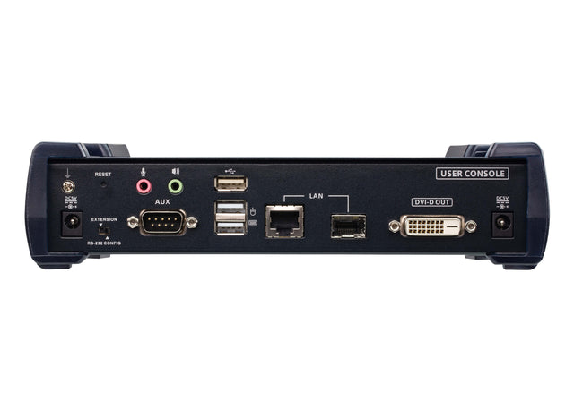 Aten DVI Dual Link KVM over IP Receiver with Dual DC Power, supports up to 2560 x 1600 @ 60 Hz, USB and 3.5mm Audio input and Output