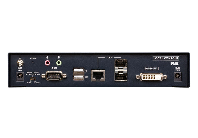 Aten DVI Dual Link KVM over IP Transmitter with DC Power + Power over Ethernet support, supports up to 2560 x 1600 @ 60 Hz, USB and 3.5mm Audio input